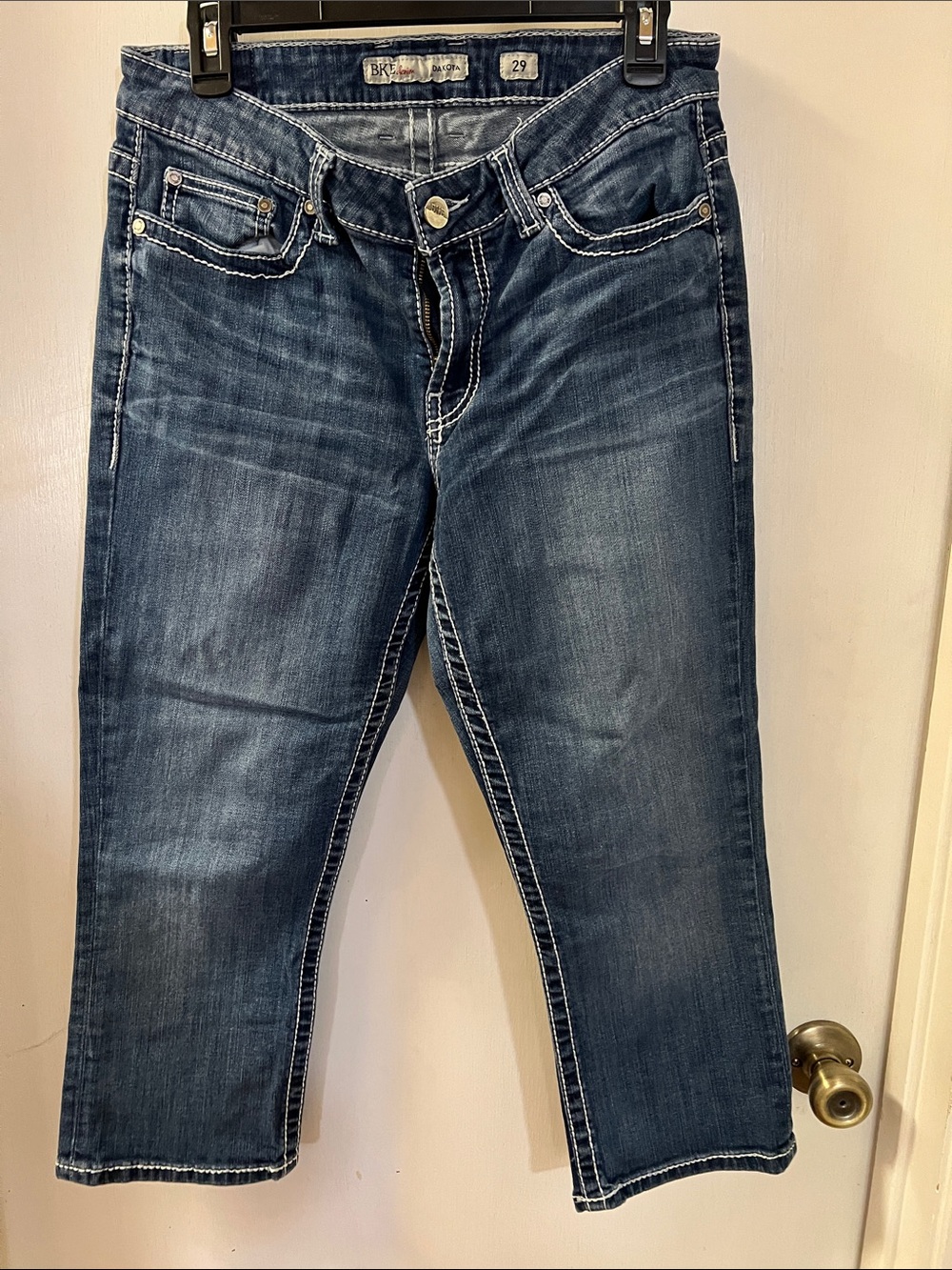 BKE Women's Dark Indigo Cropped Jeans